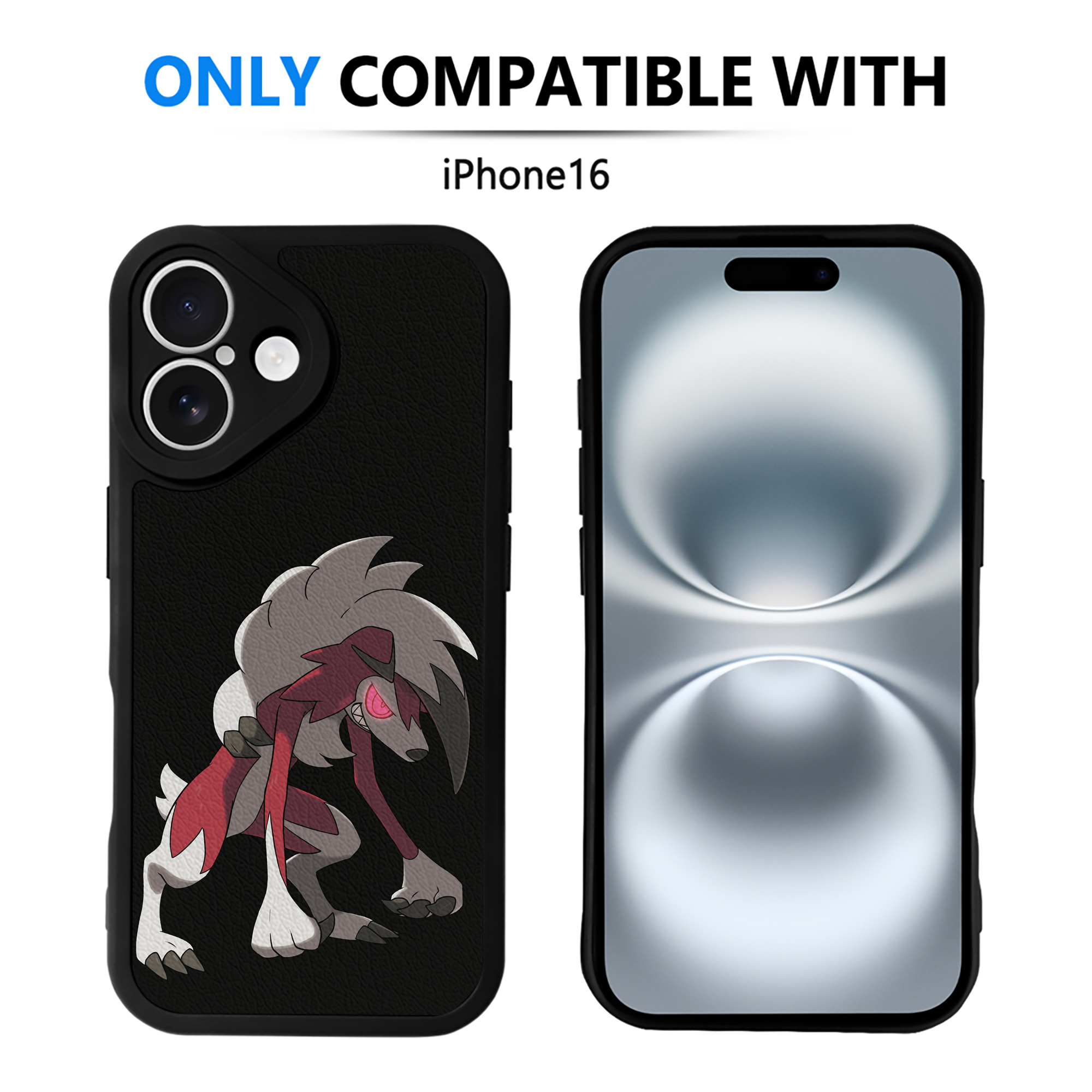（画像用） ポケットモンスター Pokémon 【iPhone 16シリーズ対応】シリコンスマホケース（レザー調） 材質：シリコン